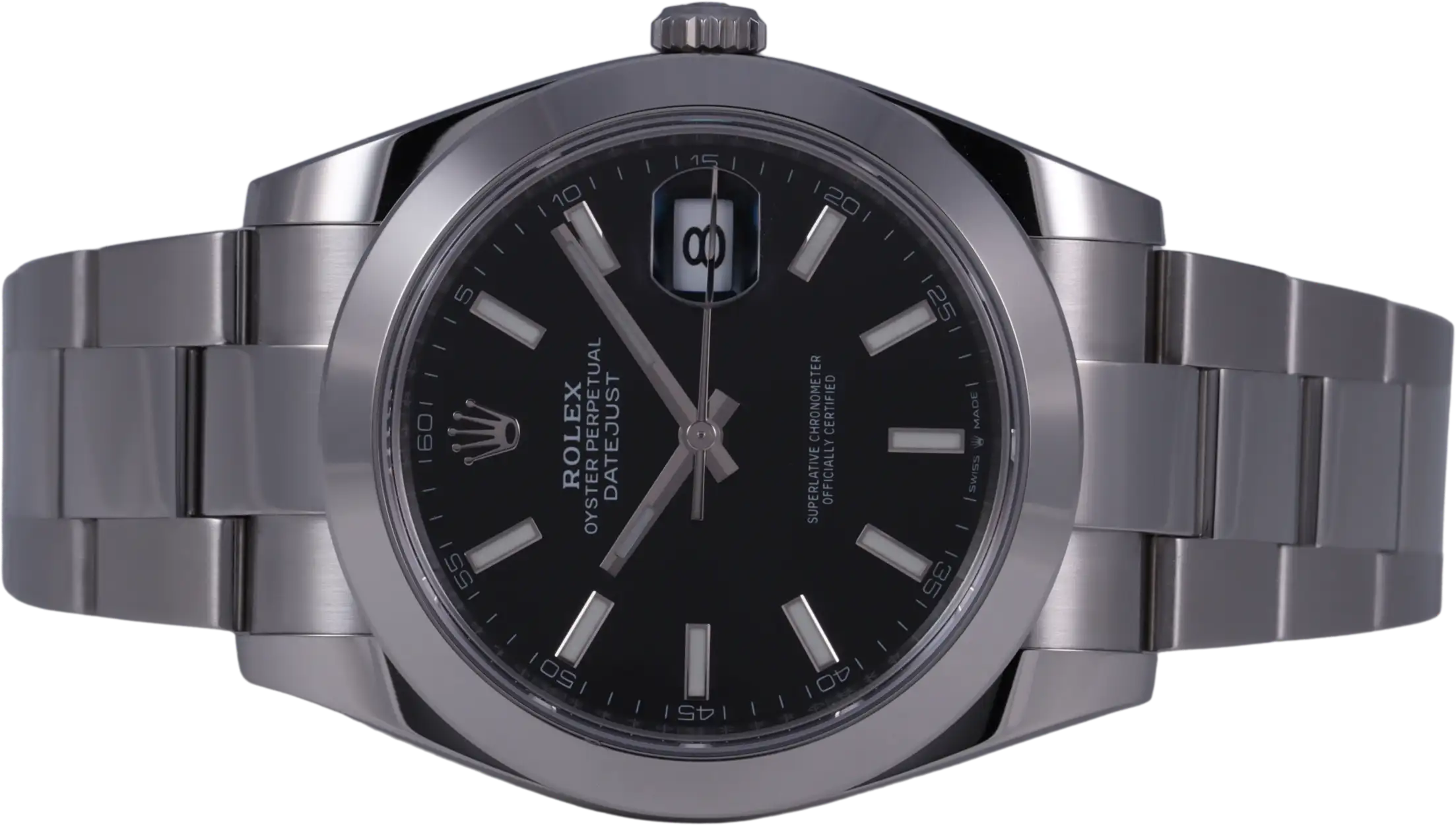 Rolex Datejust 41 Steel Black Oyster 126300
